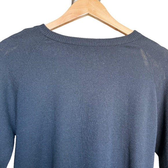 Suncoo | Women's Black Sweater with Shoulder Buttons - Picture 5 of 10